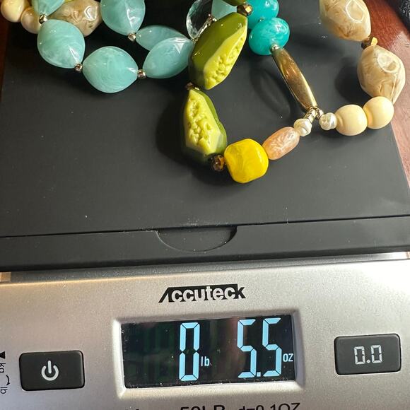Anthropologie Necklace Chunky Mixed Stone Colorful Beaded Semi precious beads - Picture 7 of 13